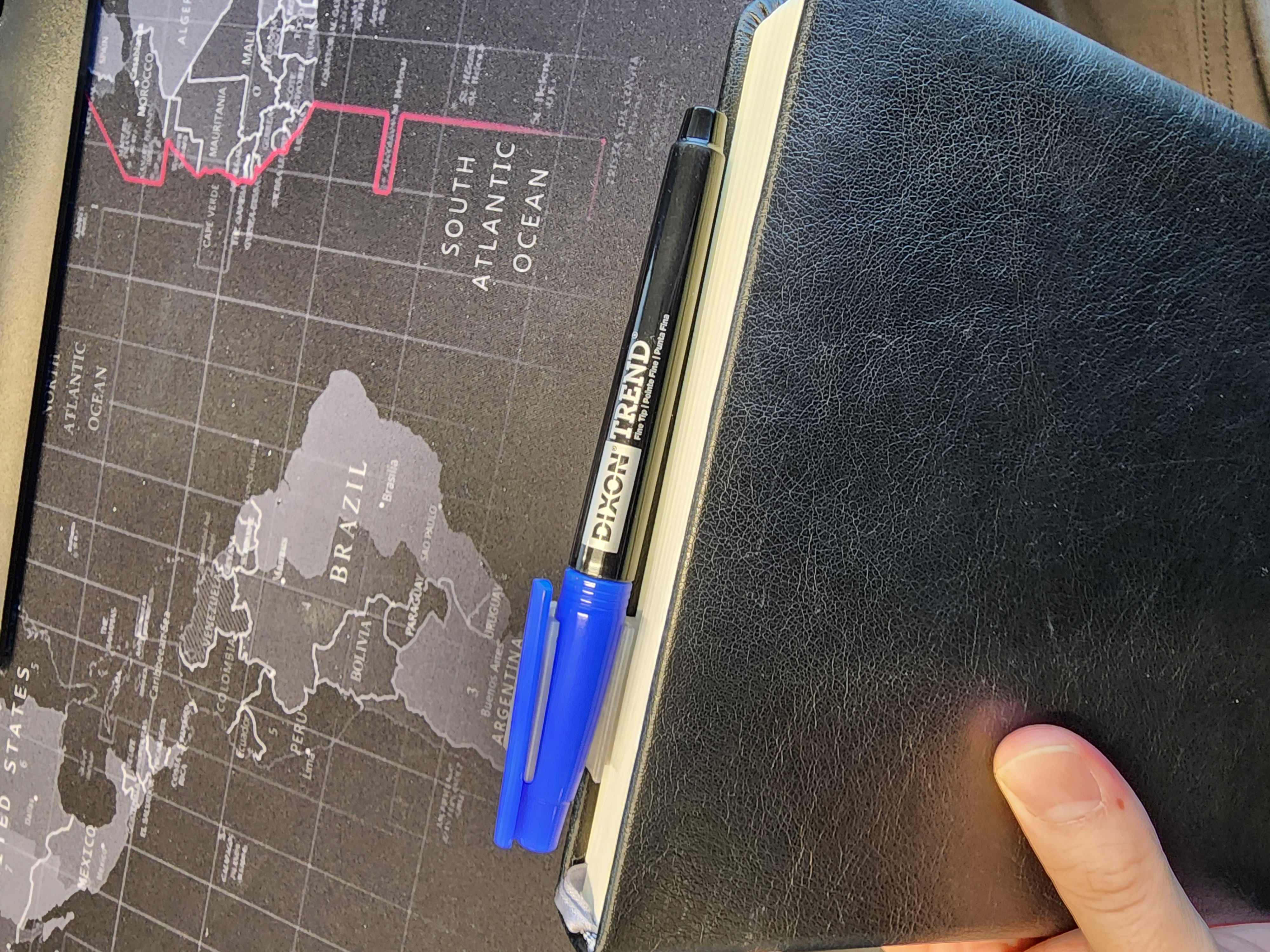 Pen clip for notebook cover