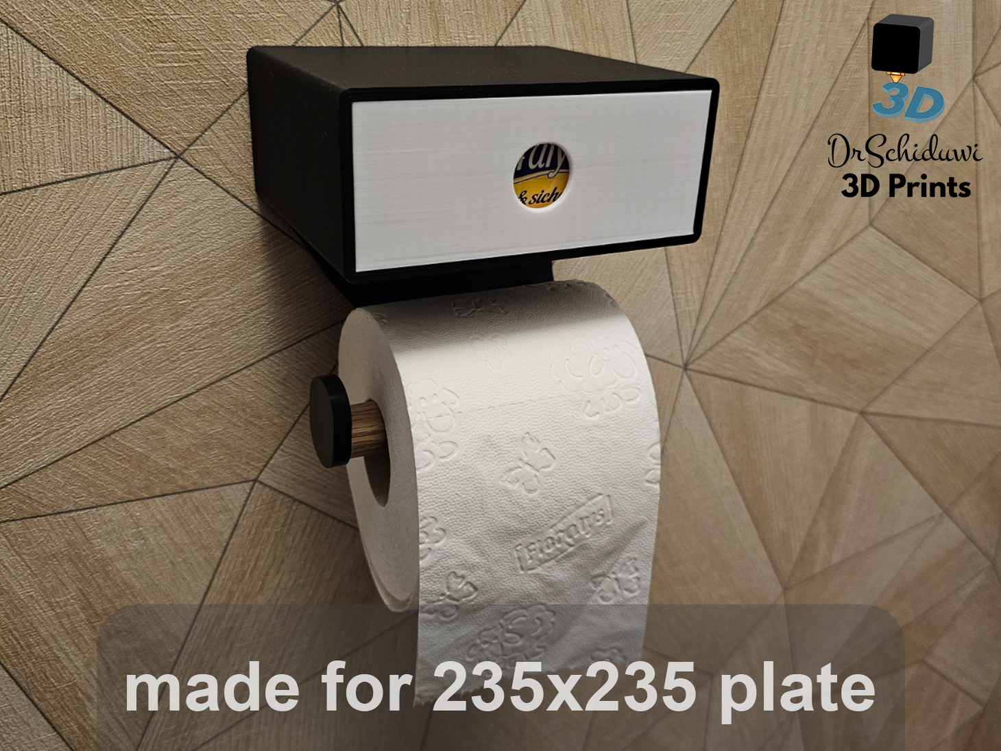 Toilet Paper Holder with Wood and drawer by DrSchiduwi | Download free STL  model | Printables.com