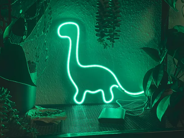 Neon Dino LED Sign