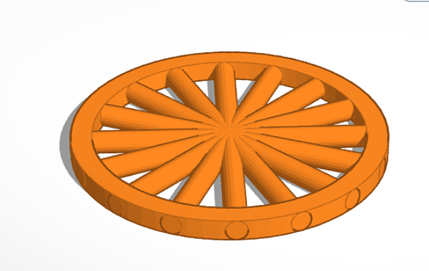 HO scale wagon wheel by StonyPlainPublicLibrary | Download free STL model | Printables.com