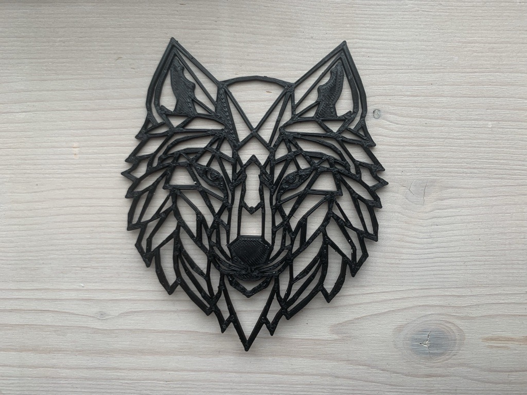 Wolf / shepard head low poly wallart geometric art 2