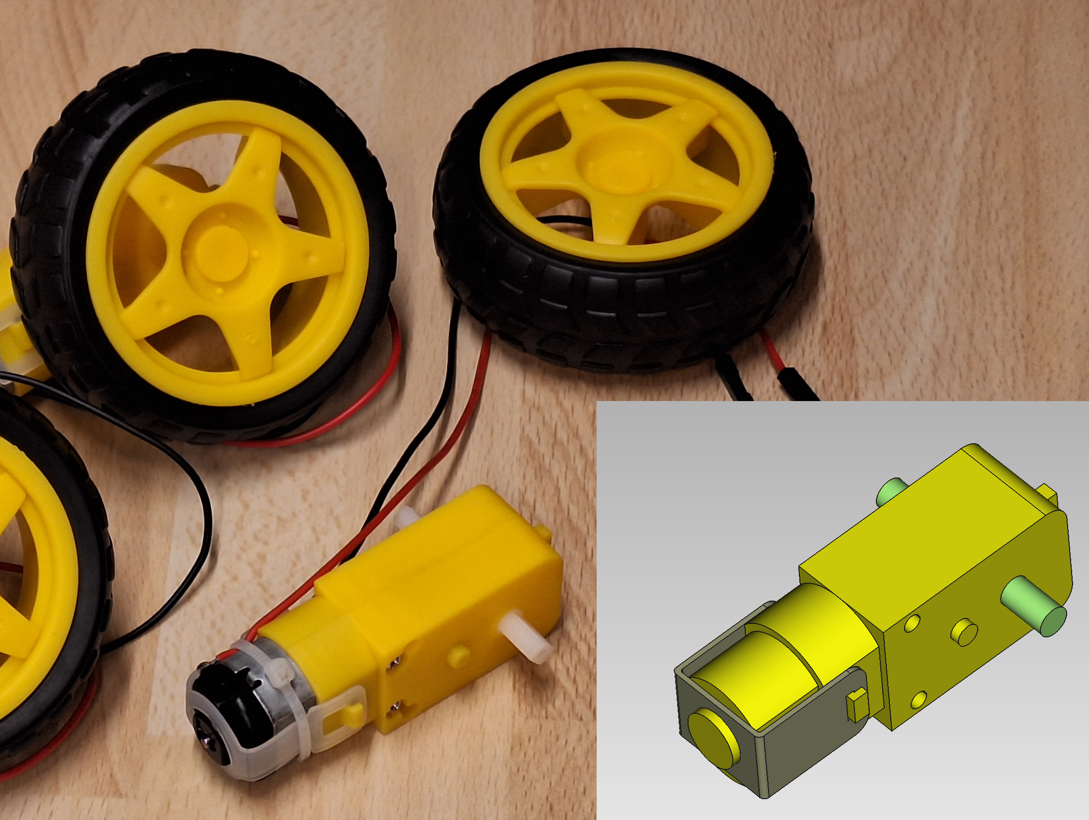 Geared motor for skid steer robot - Reference model