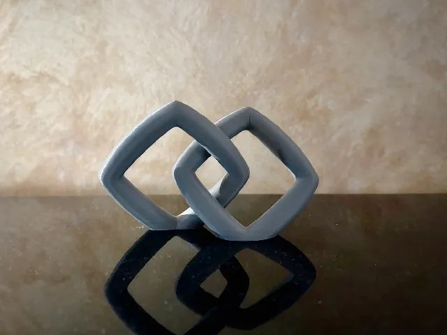KNOT #1 - Print in Place Interlocking Square Sculpture