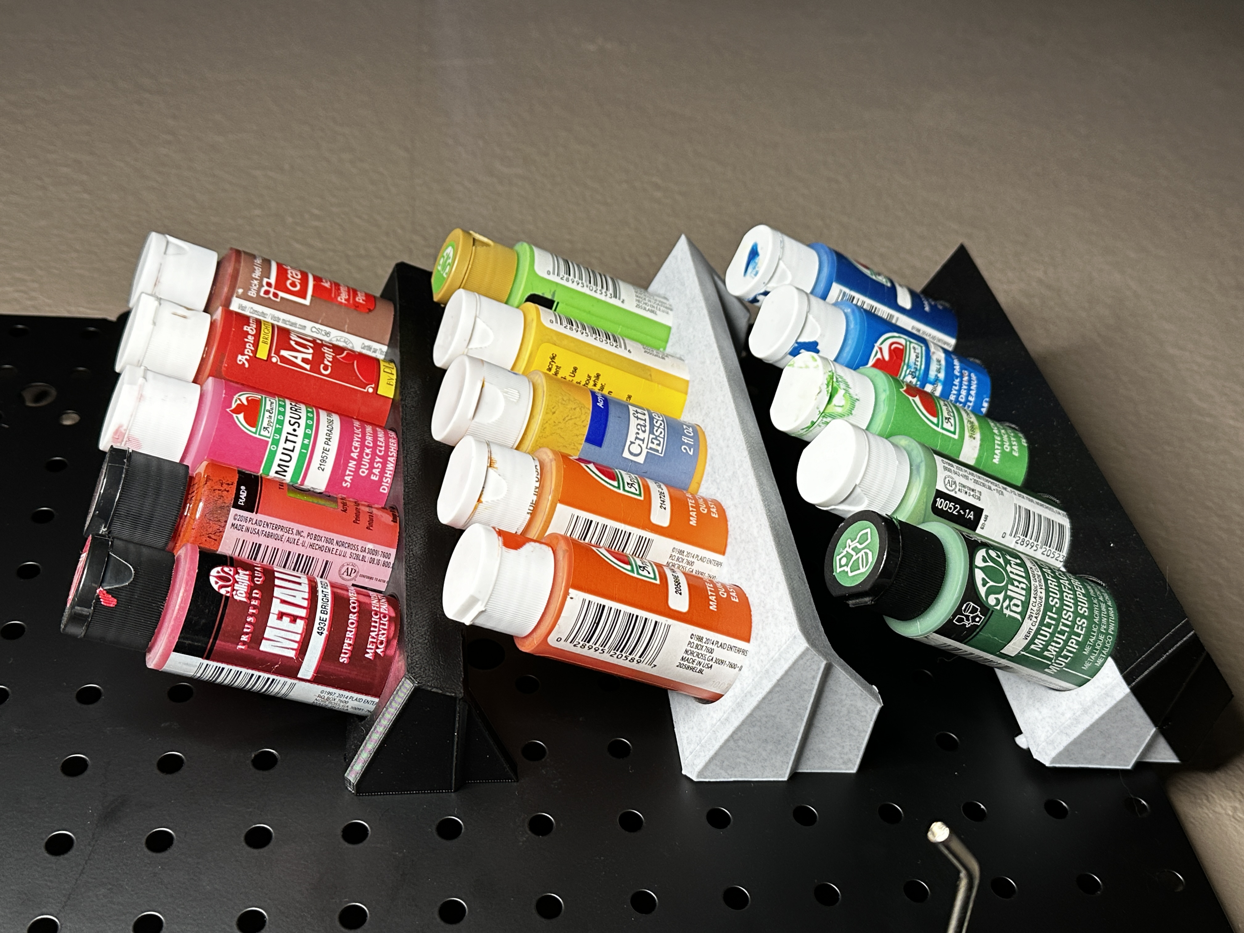 Acrylic Paint pegboard holder