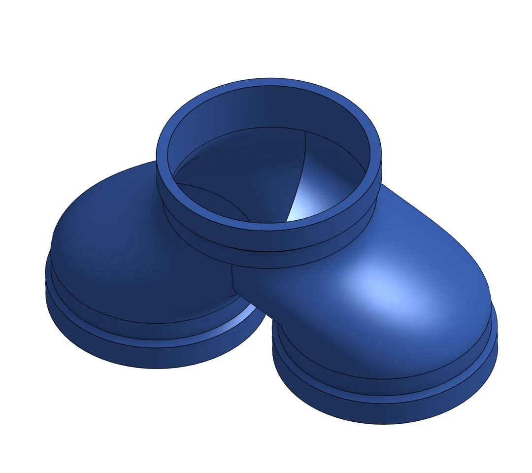 4in (4 inch) duct splitter by jazzychad | Download free STL model ...