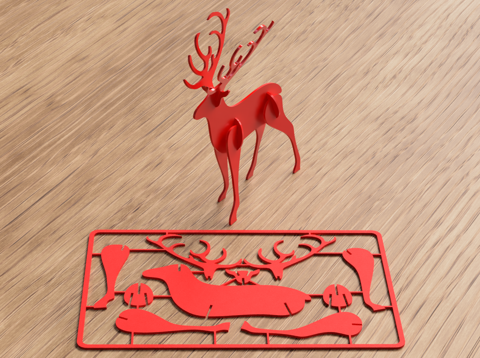 Christmas Deer kit card