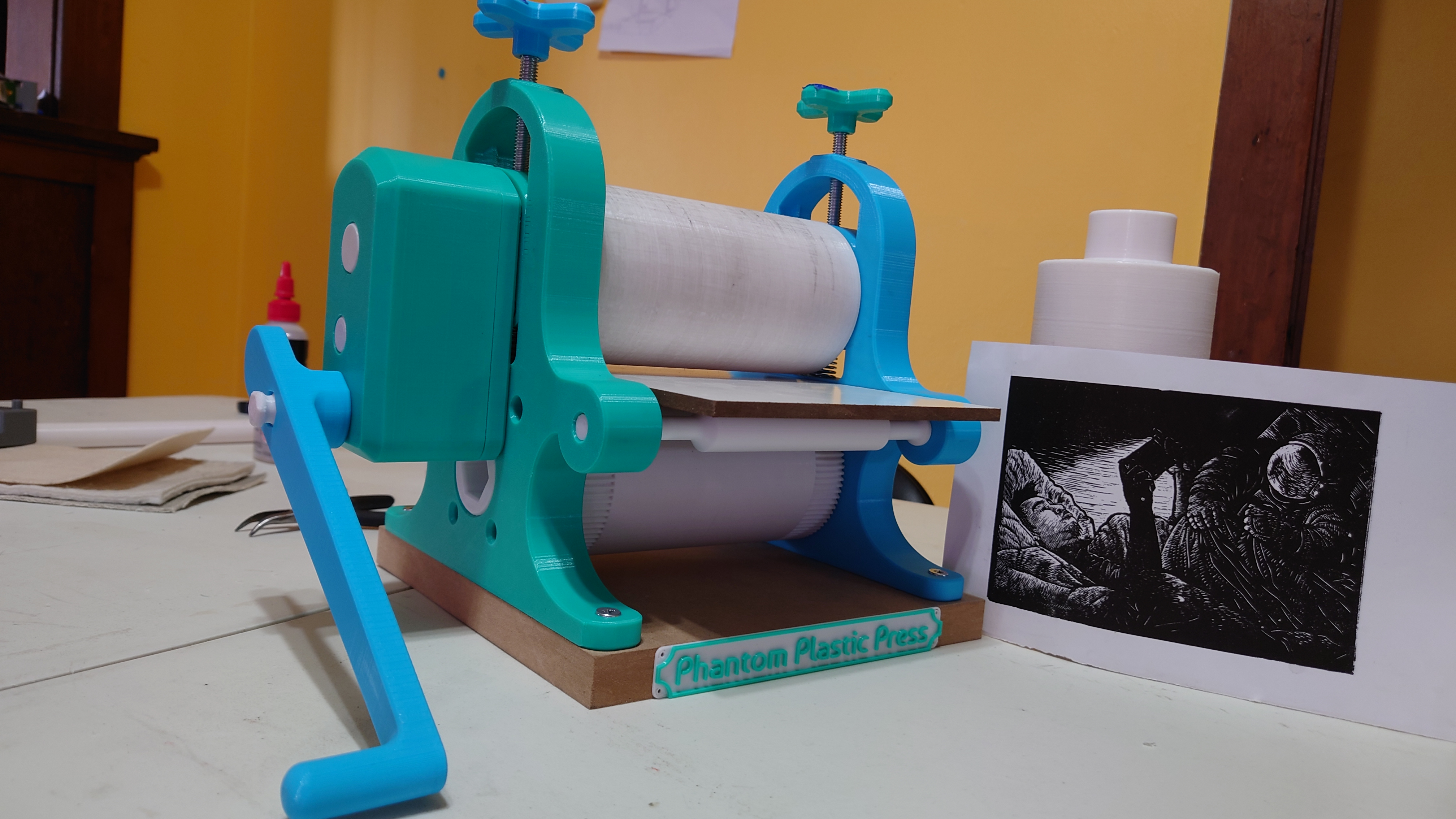 6 inch wide Phantom Plastic Printing Press