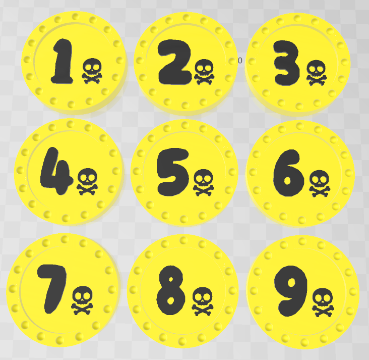 COINS WITH NUMBERS