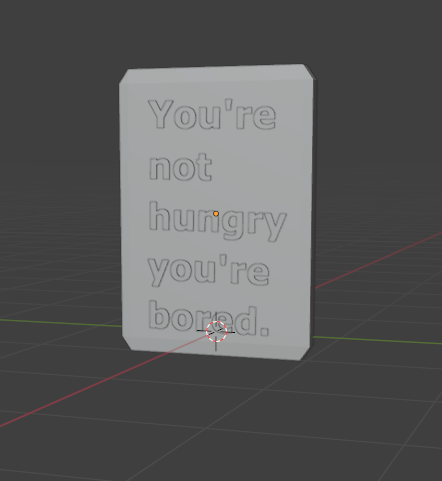 You're not hungry you're bored.