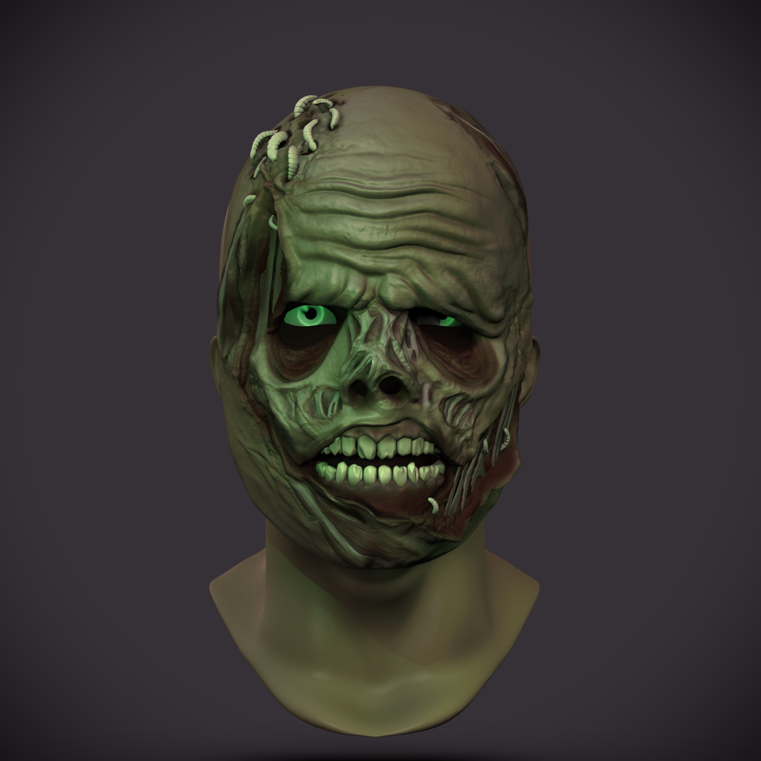 Zombie Mask -"Zombie" (Sculptober Day5)