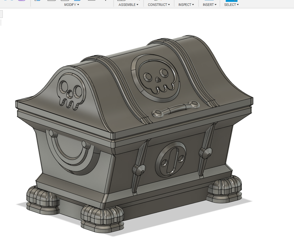 Miniatura 2 do modelo 3D Pirate's Treasure Chest - Solid