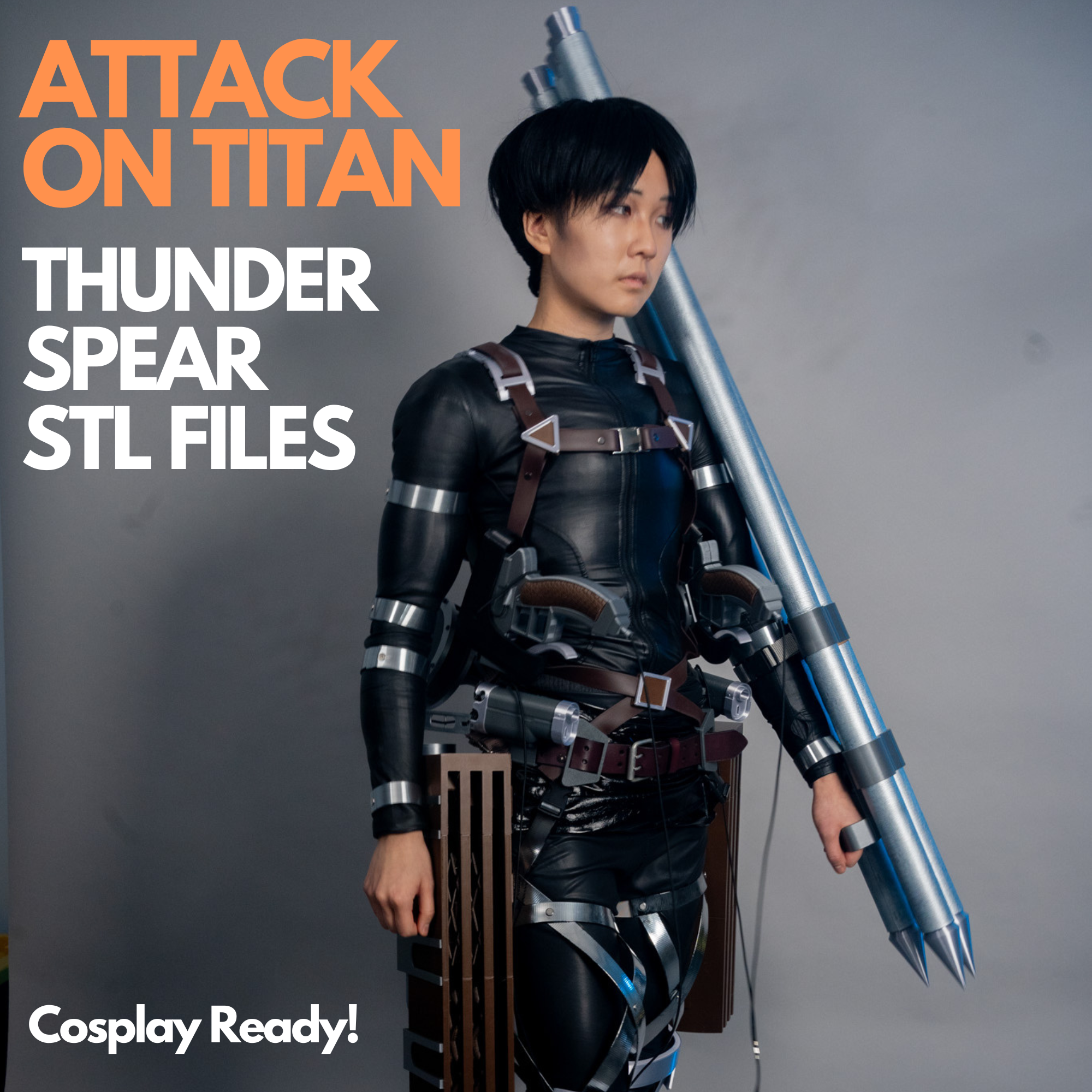 Attack On Titan Thunder Spear Cosplay Props Levi Mikasa Costume