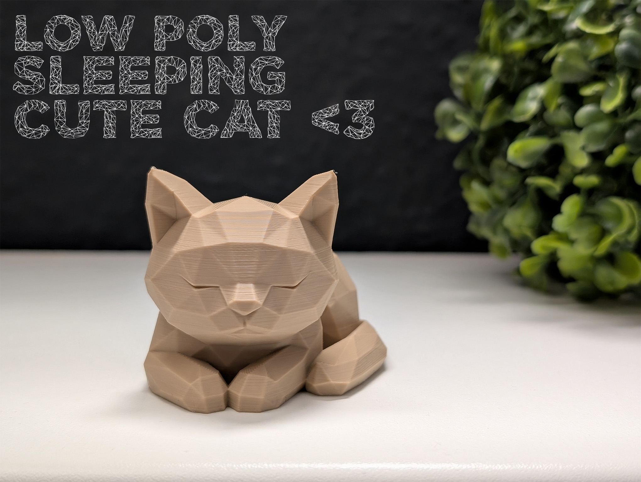 Low Poly Sleeping Cat
