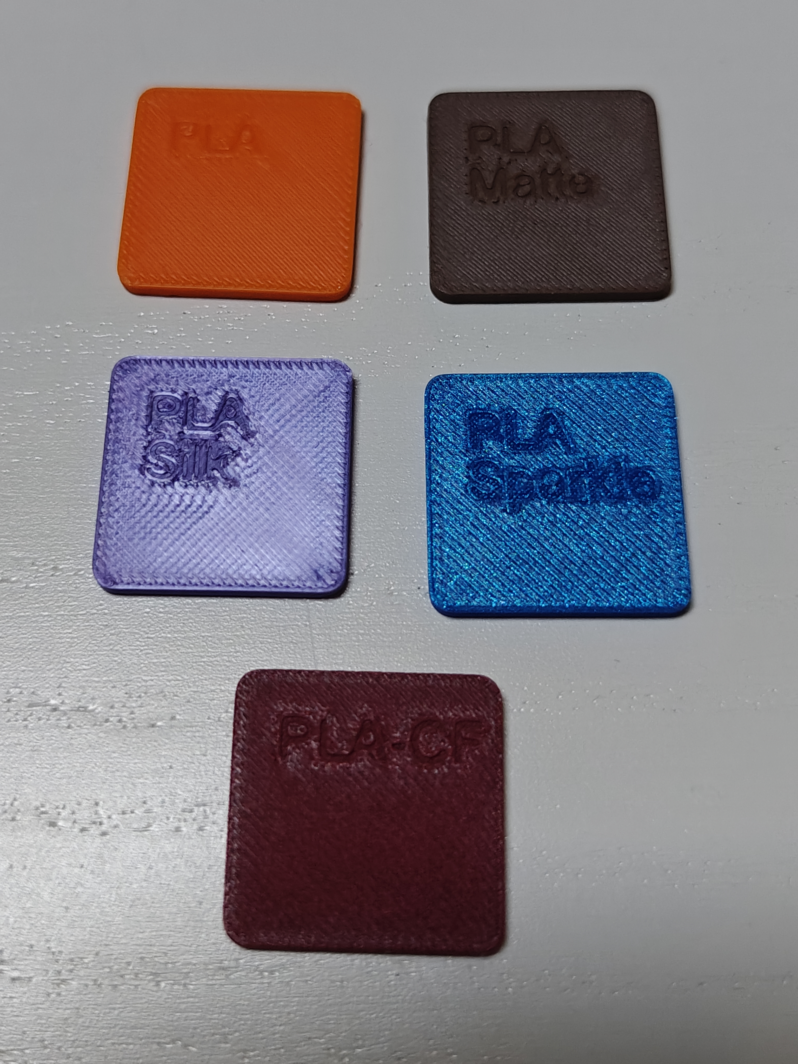 Filament Swatches for most materials - compatible with Bambulab