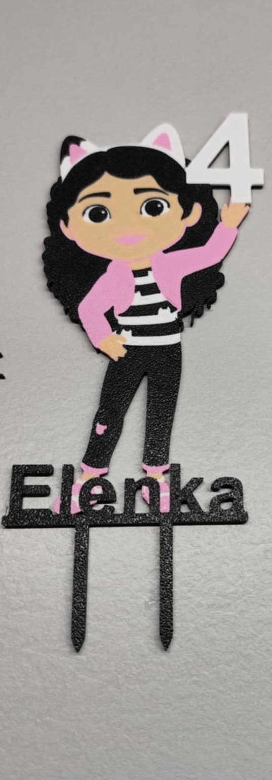 gabby dollhouse cake topper