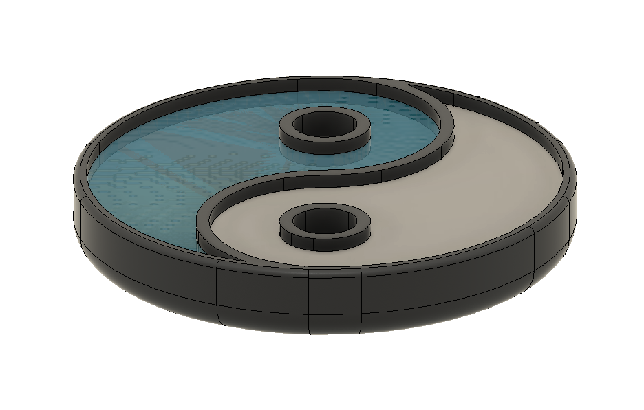 yin & yang zen garden tray