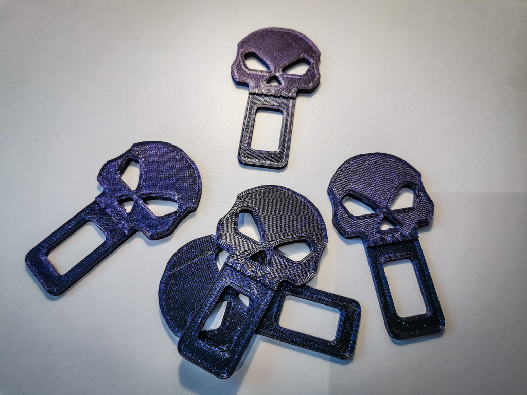 Skull Seat Belt Plug (Alarm Stopper) by Stefan Heer Download free STL