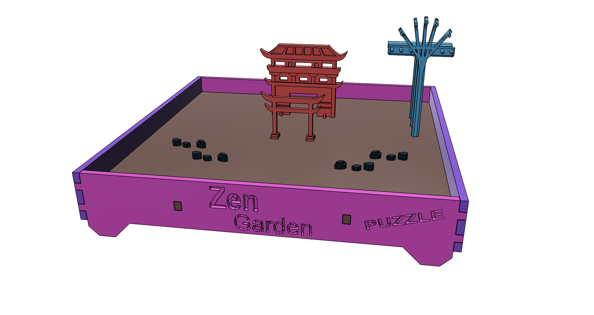 Zen Garden Puzzle by morfaber78 Download free STL model