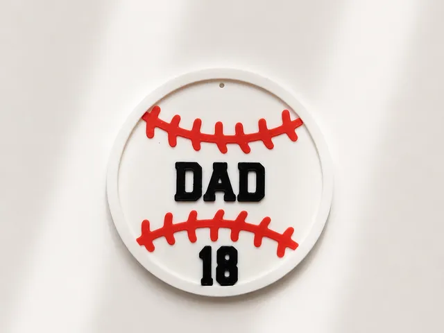 Baseball Name Tag - Dad