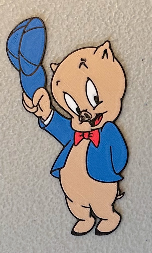 Multicolor Porky Pig Magnet