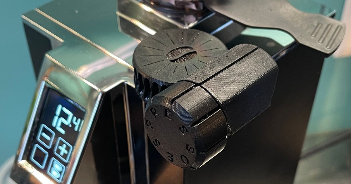 Precision dial knob for Eureka coffee grinder by CoolBlackCat