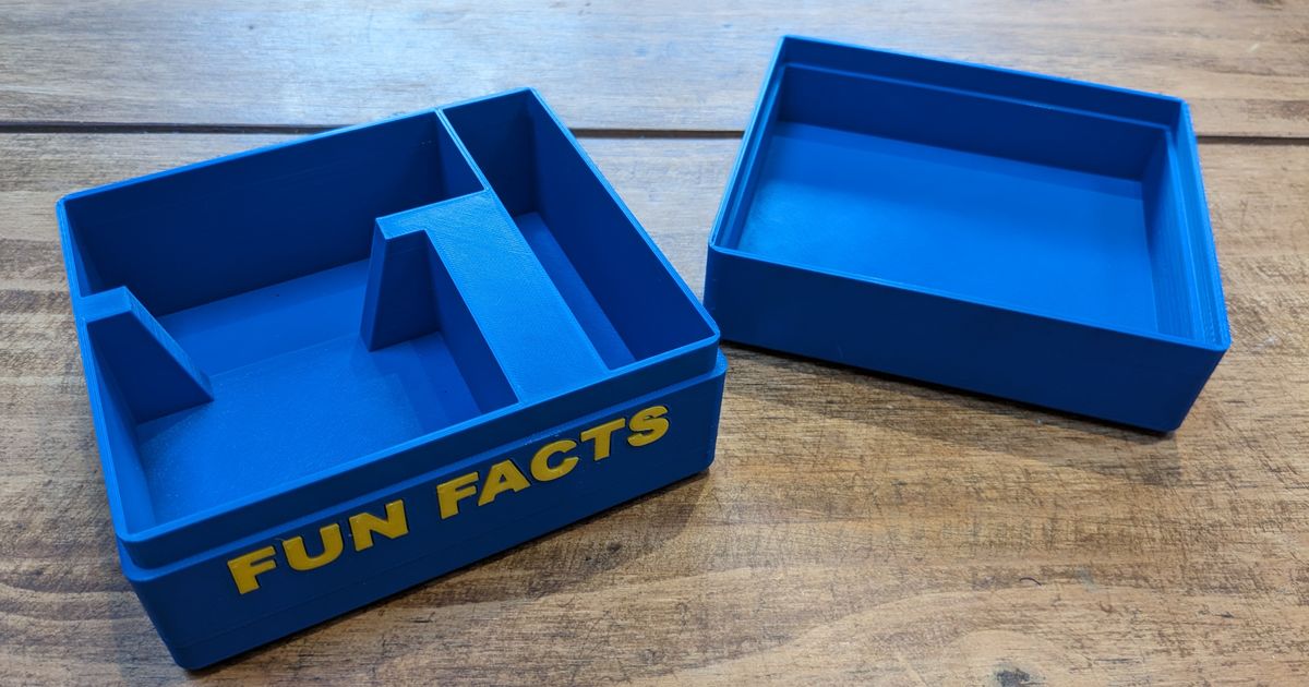 Fun Facts Board Game Box by ArsenalFanDan Download free STL model