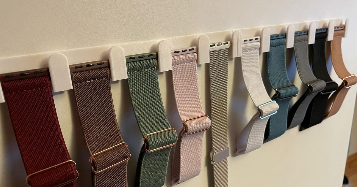 Extendable Apple Watch Band Holder by rowertg Download free STL model
