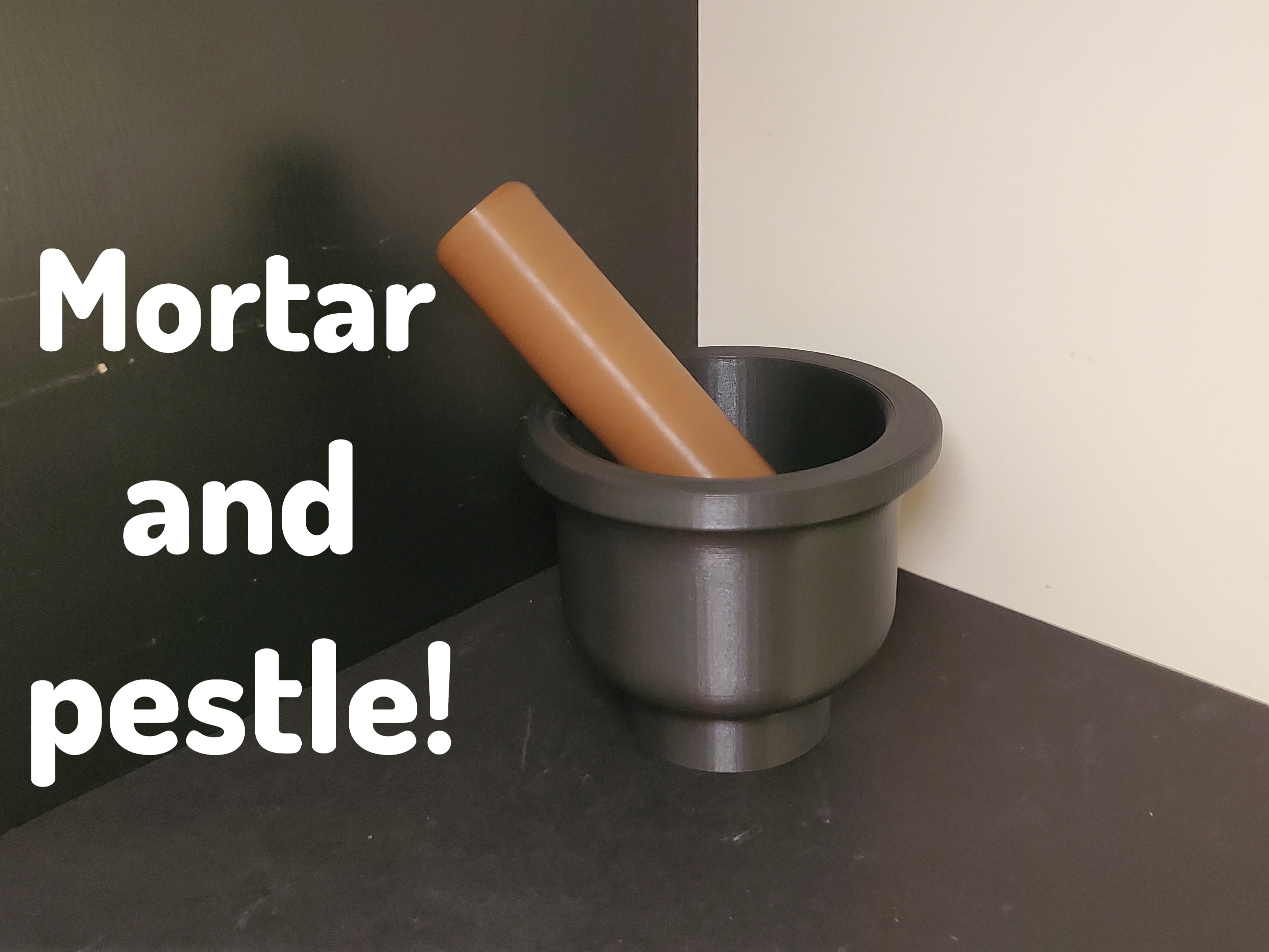 Working Mortar and Pestle by DR 3D Download free STL model