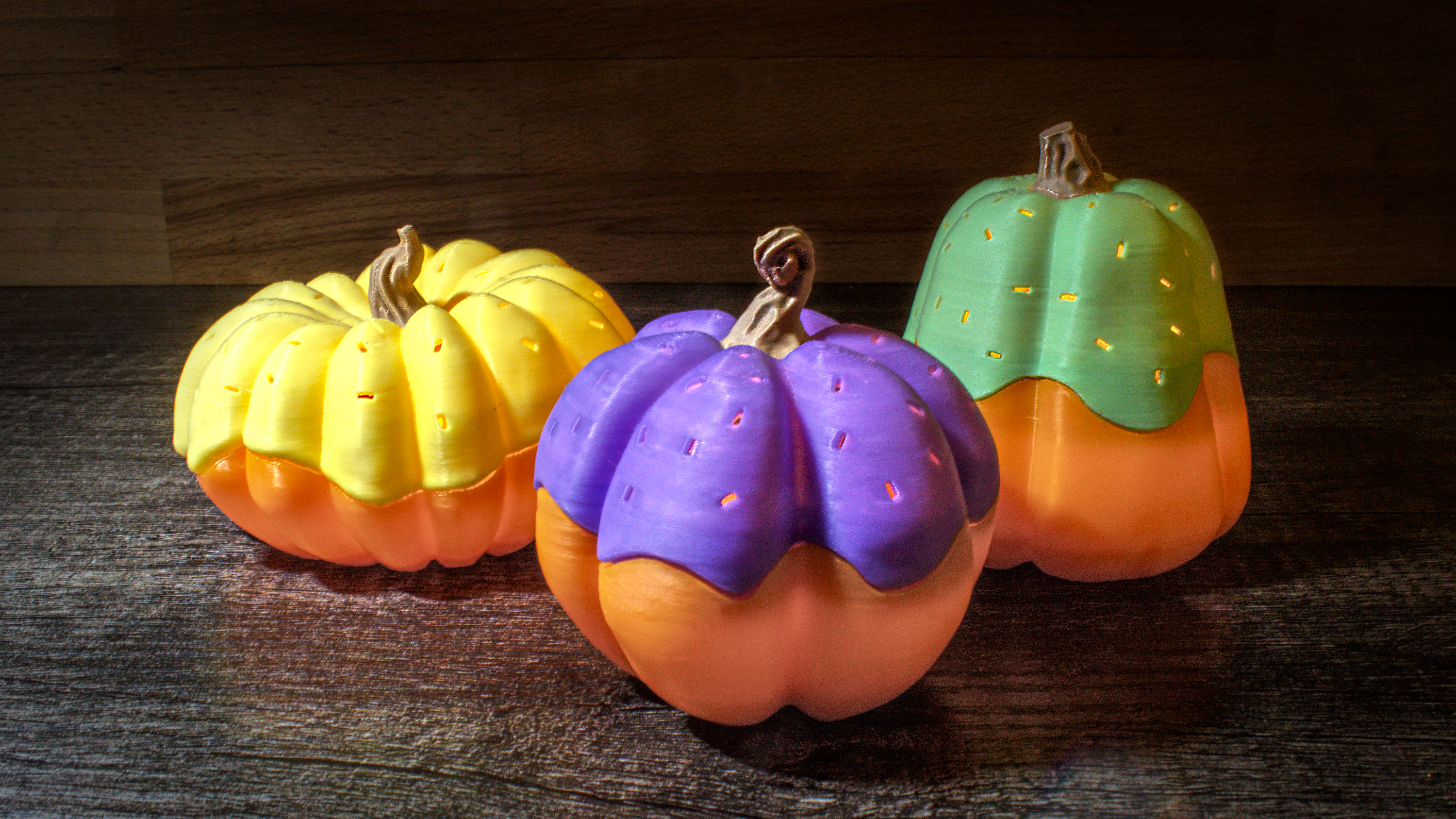 A Trio of Cute Thanksgiving Pumpkins