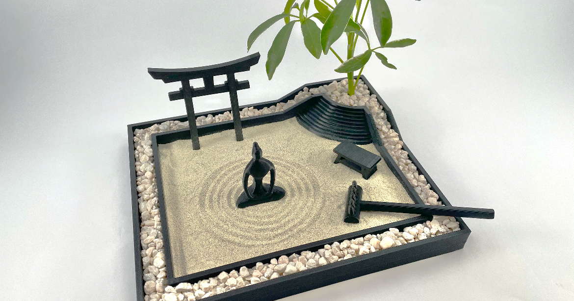 Zen Garden with Planter + Accessories by Jacob Cardwell, Download free STL  model