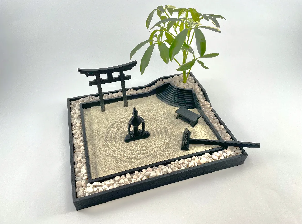 Zen Garden with Planter + Accessories by BigBricks, Download free STL  model
