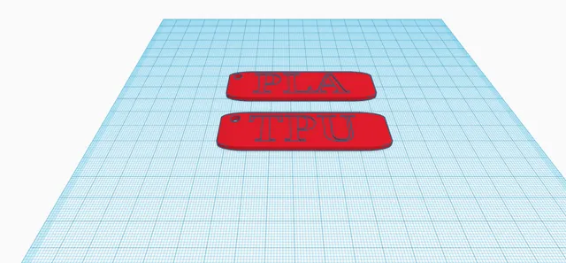 PLA/TPU filament samples