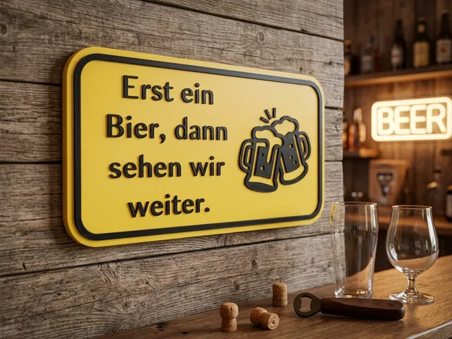 Bier Spruch Schild - Partyraum & Bar Deko