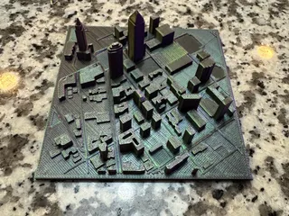 Downtown Cleveland model by Mike Daher | Download free STL model ...