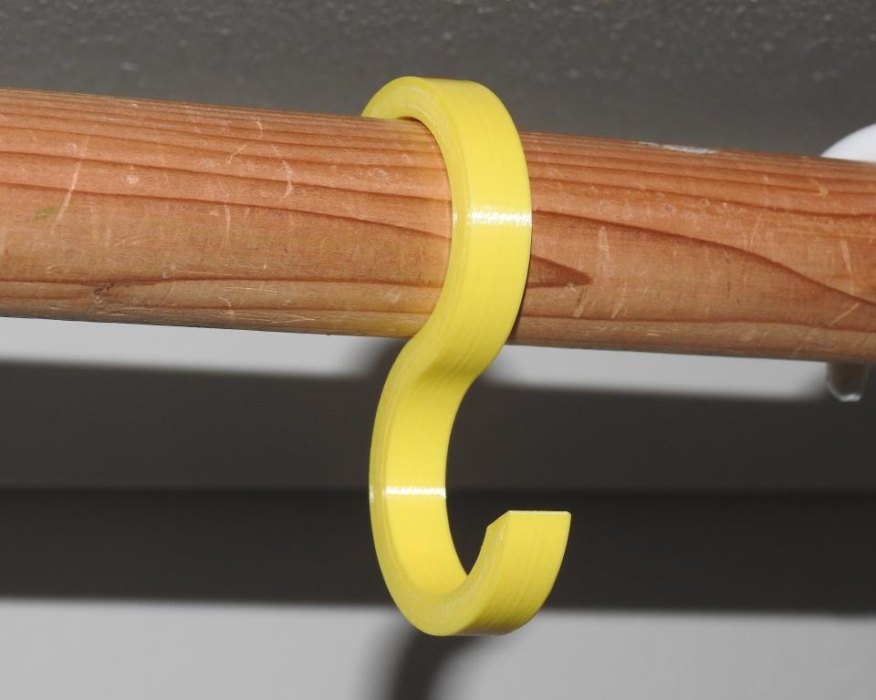 Miniatura 2 do modelo 3D S Hook Generator (OpenSCAD)