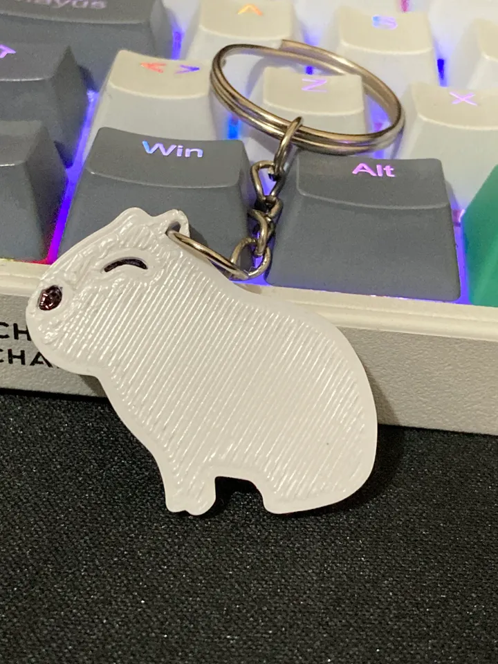 Capybara Keychain by Adrian Alonso Hernandez, Download free STL model