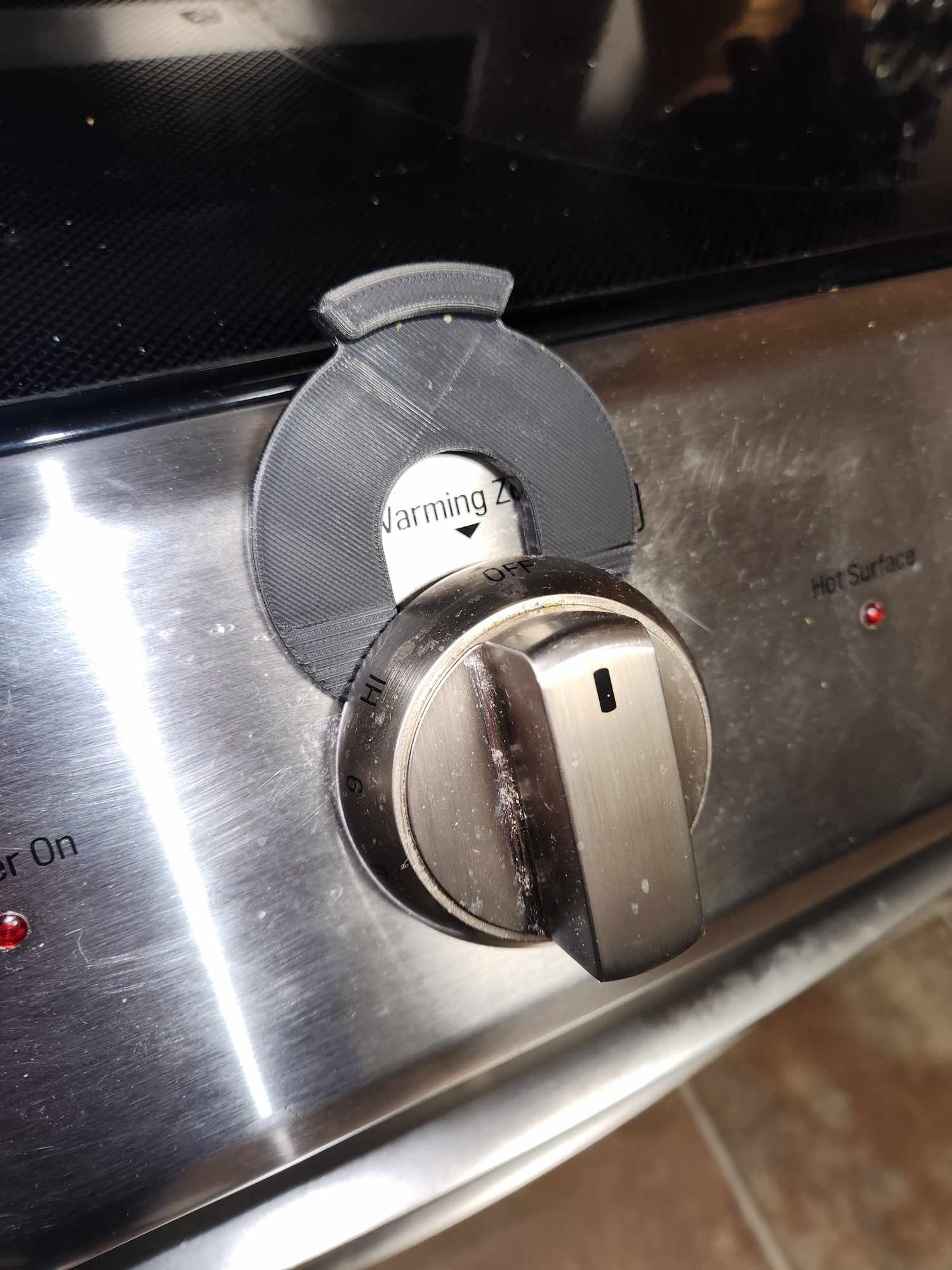 Lg electric stove knob bump lock by rubix download free stl model