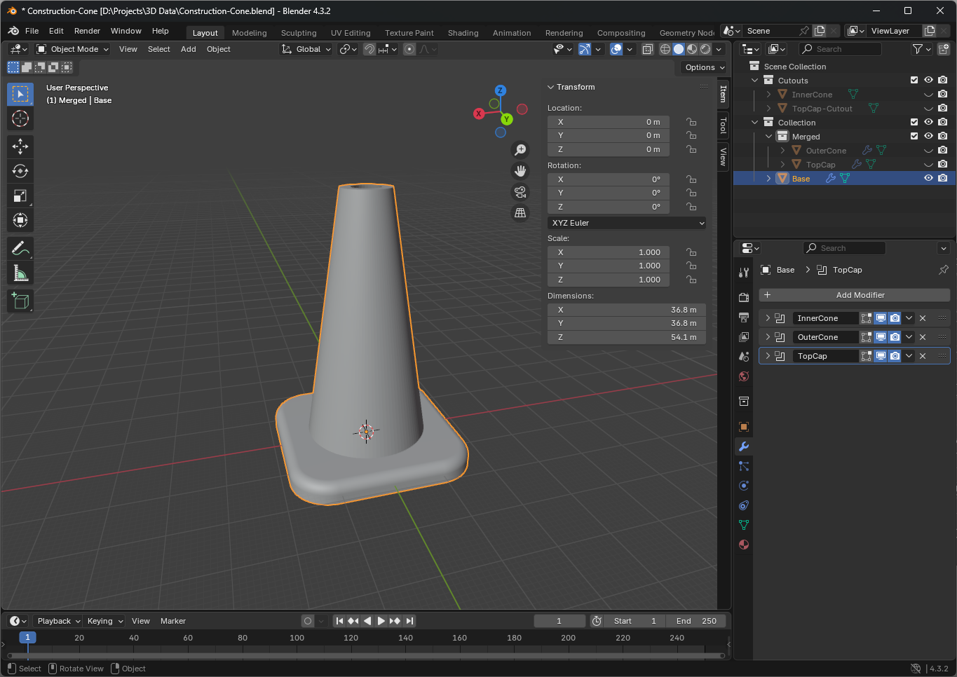 Mini Construction Cone — miniatura 3