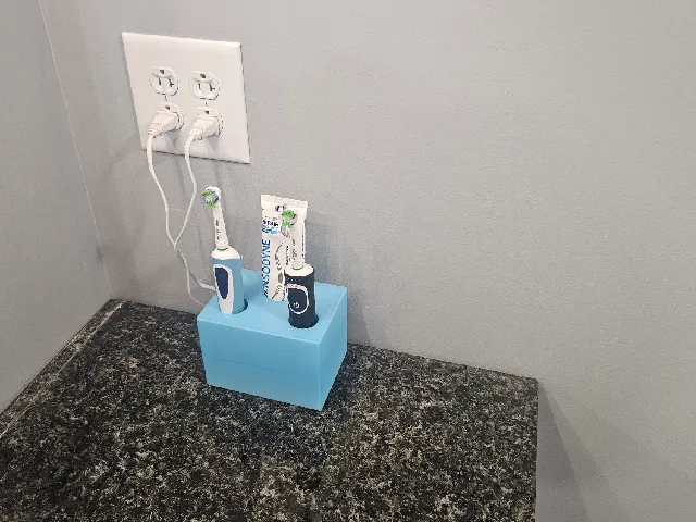 Braun and Equate toothbrush organizer