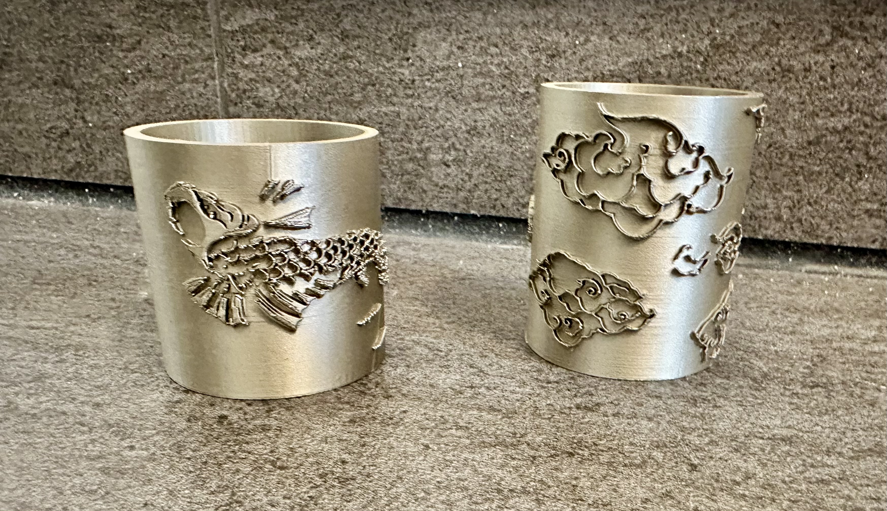 Zen Garden Sand Stamps Koi and Clouds
