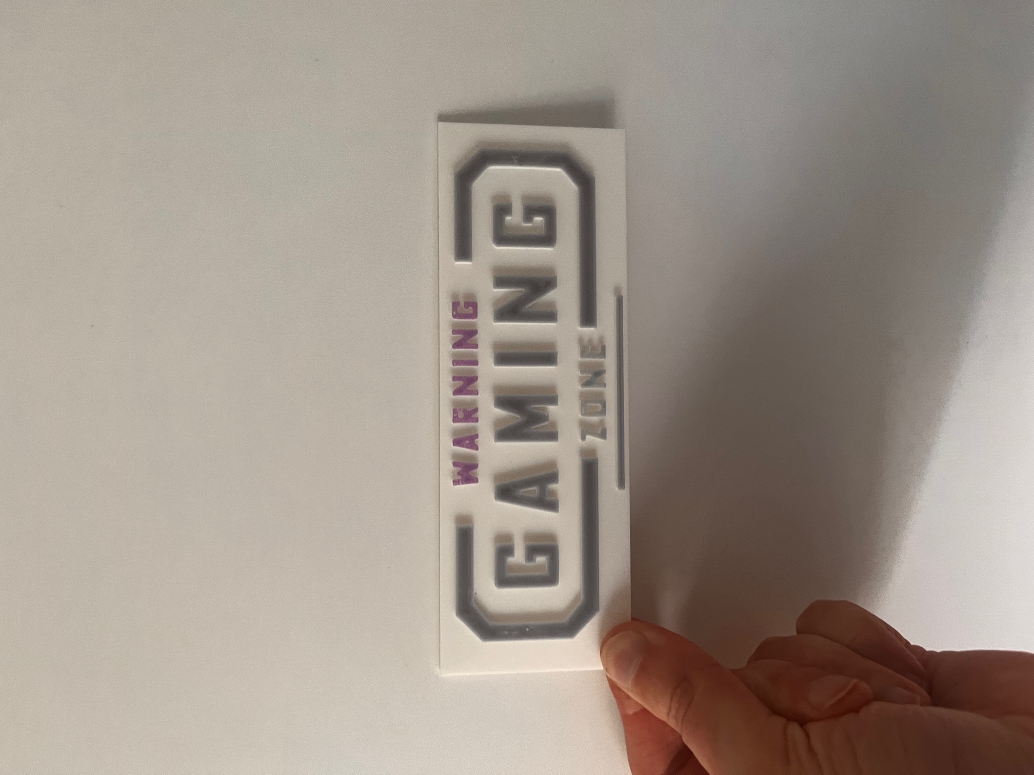 Gaming warning sign
