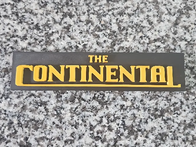 John Wick The Continental Hotel 3D Logo Wall Sign Plaque