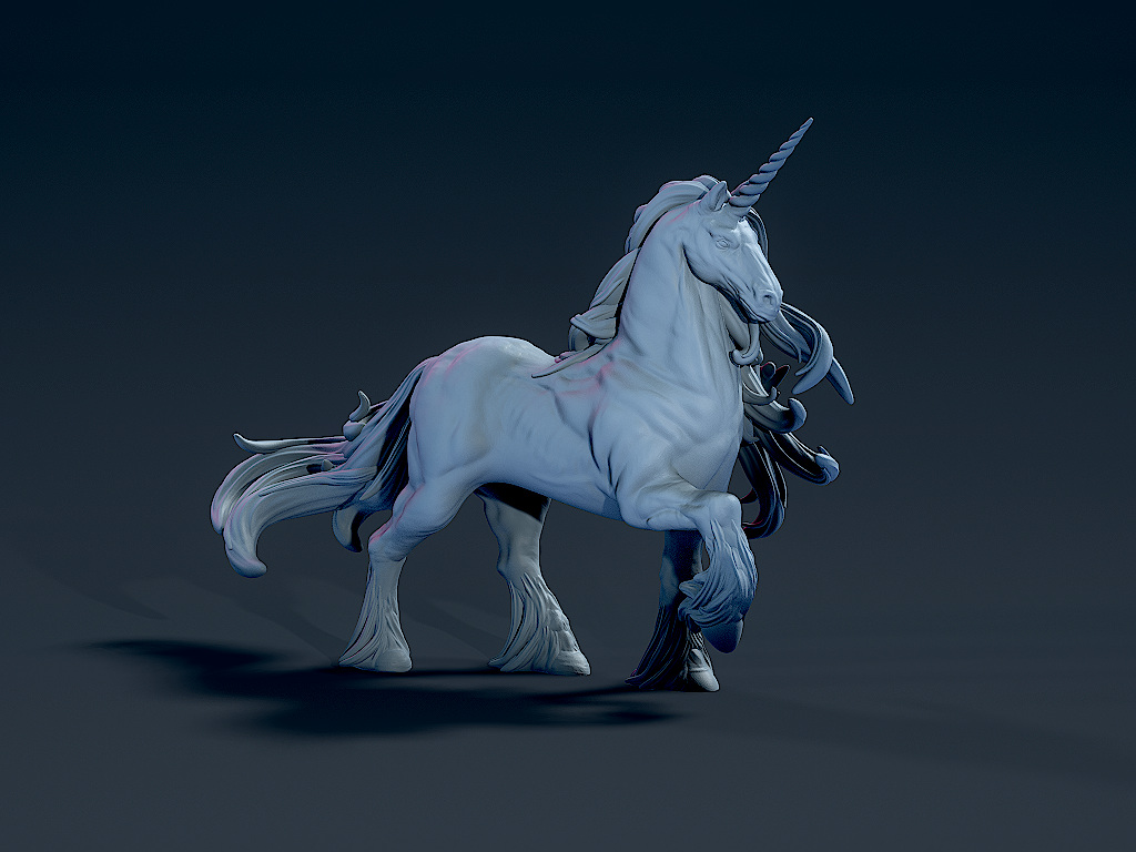 Unicorn 3D model thumbnail