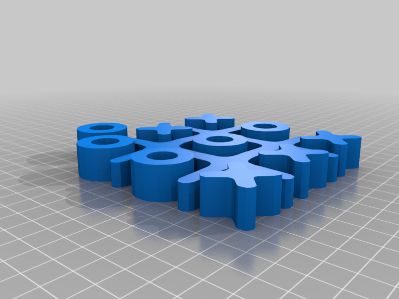 Tic Tac Toe GAME - 3D print & Laser Cut