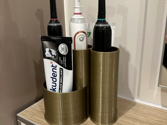 Cotton Pad and Toothbrush Holder