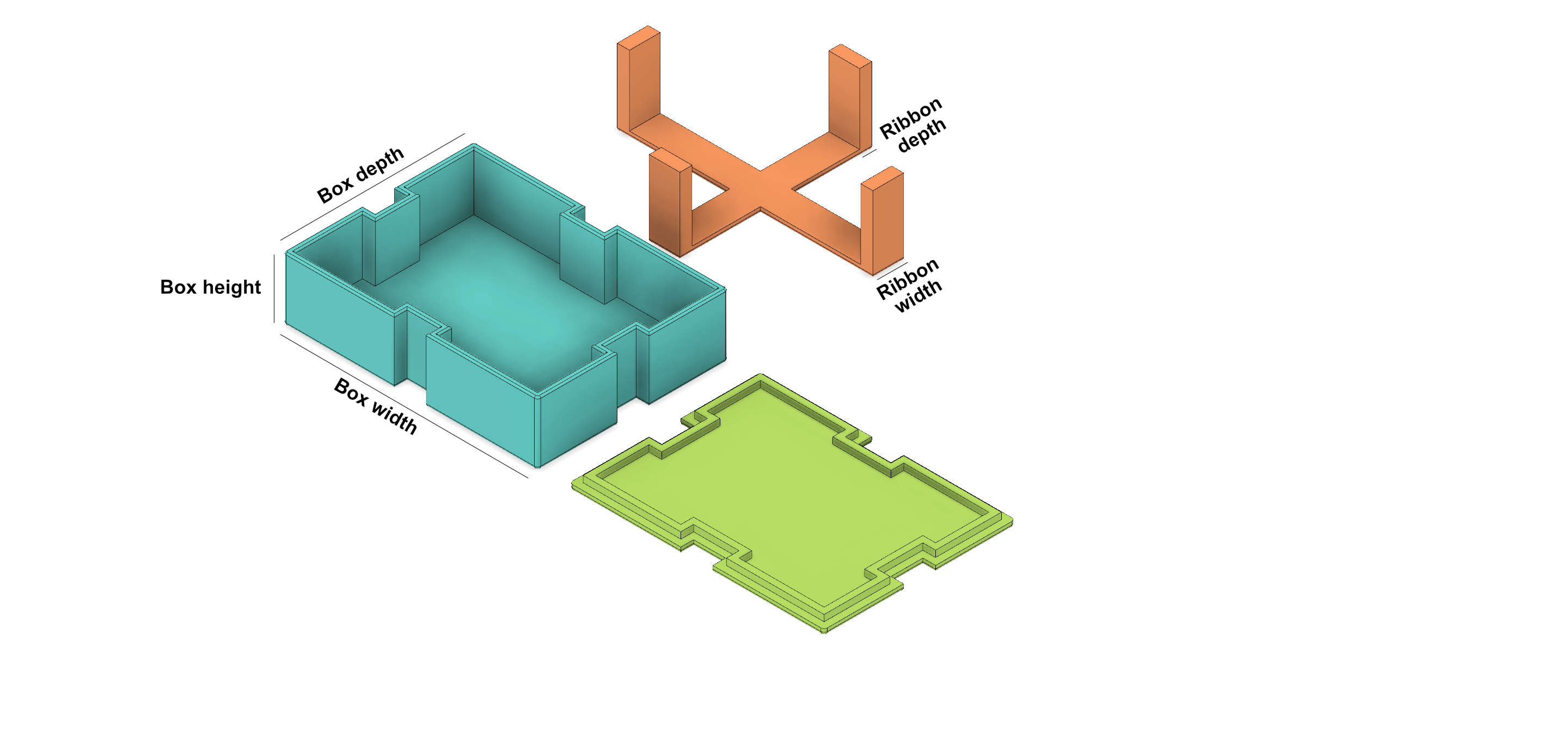 Miniatura 8 do modelo 3D Present Box Fully parametric