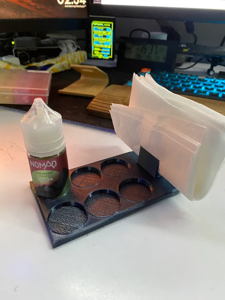 6 Ports vape liquid holder (30\60 ml) + wipes holder by Anton Soliaryk |  Download free STL model | Printables.com