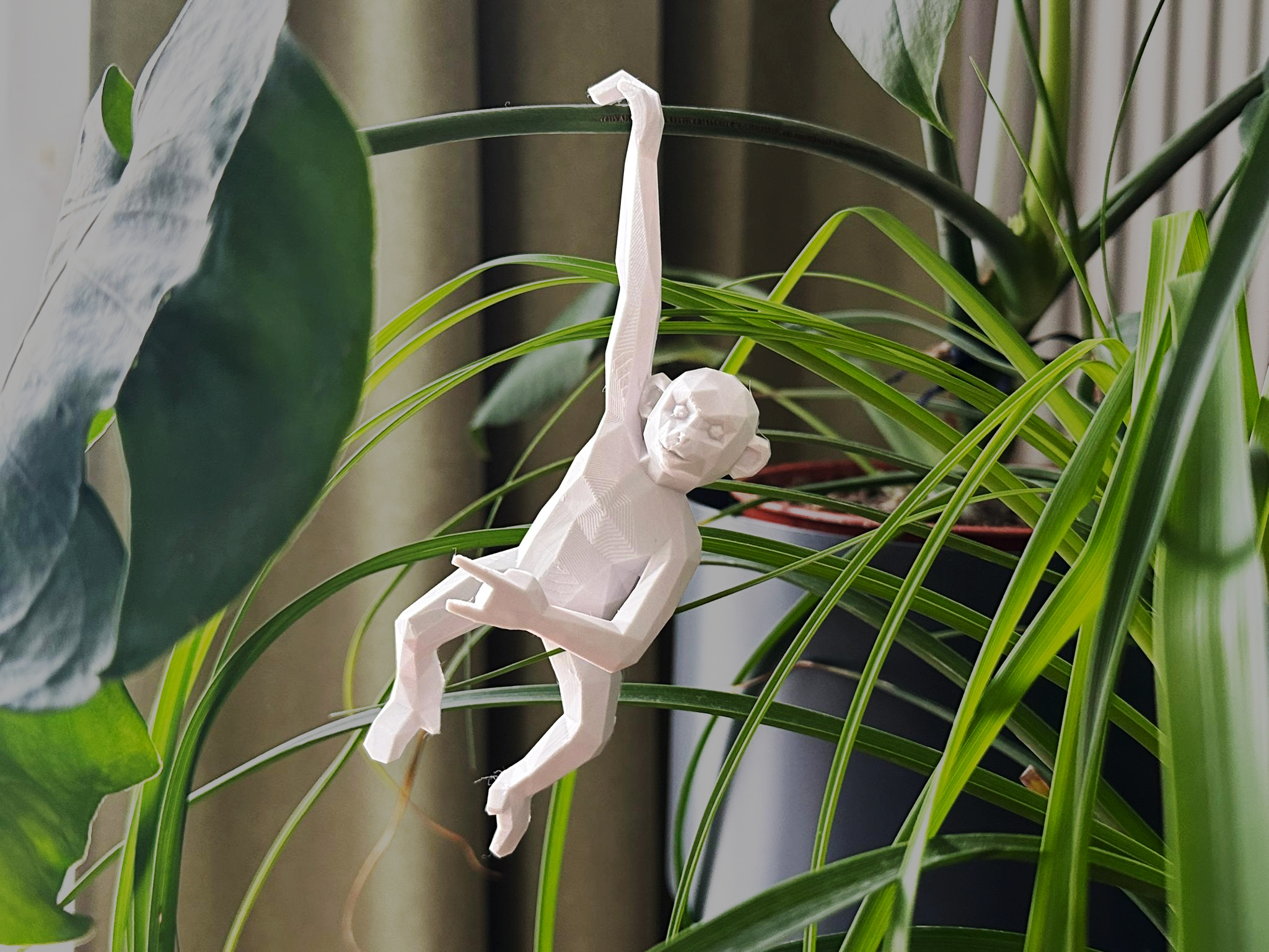 Low Poly Metal Monkey 3D model thumbnail