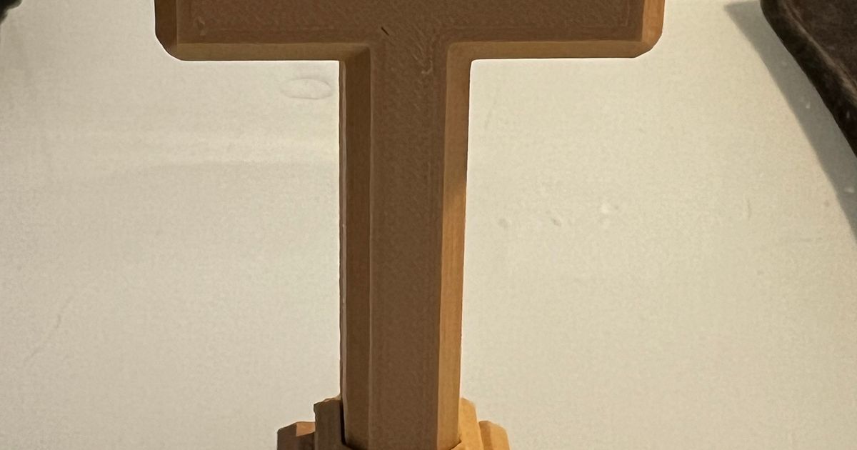 Small Cross on stand by mohitmathew | Download free STL model