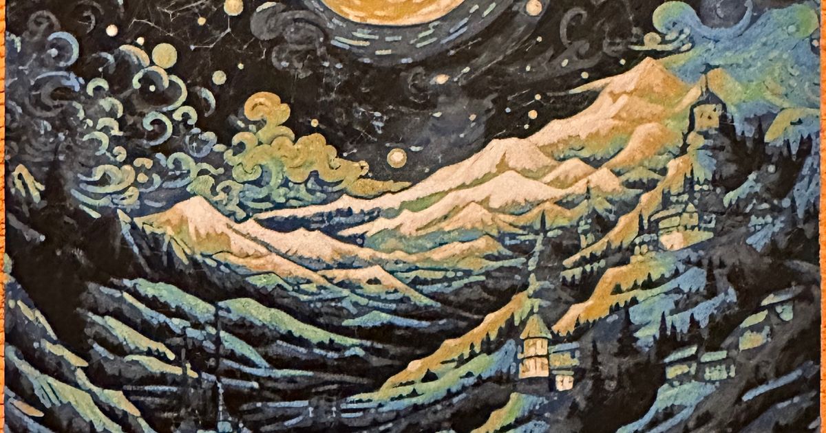 Starry Night Redux by bonesupport | Download free STL model ...
